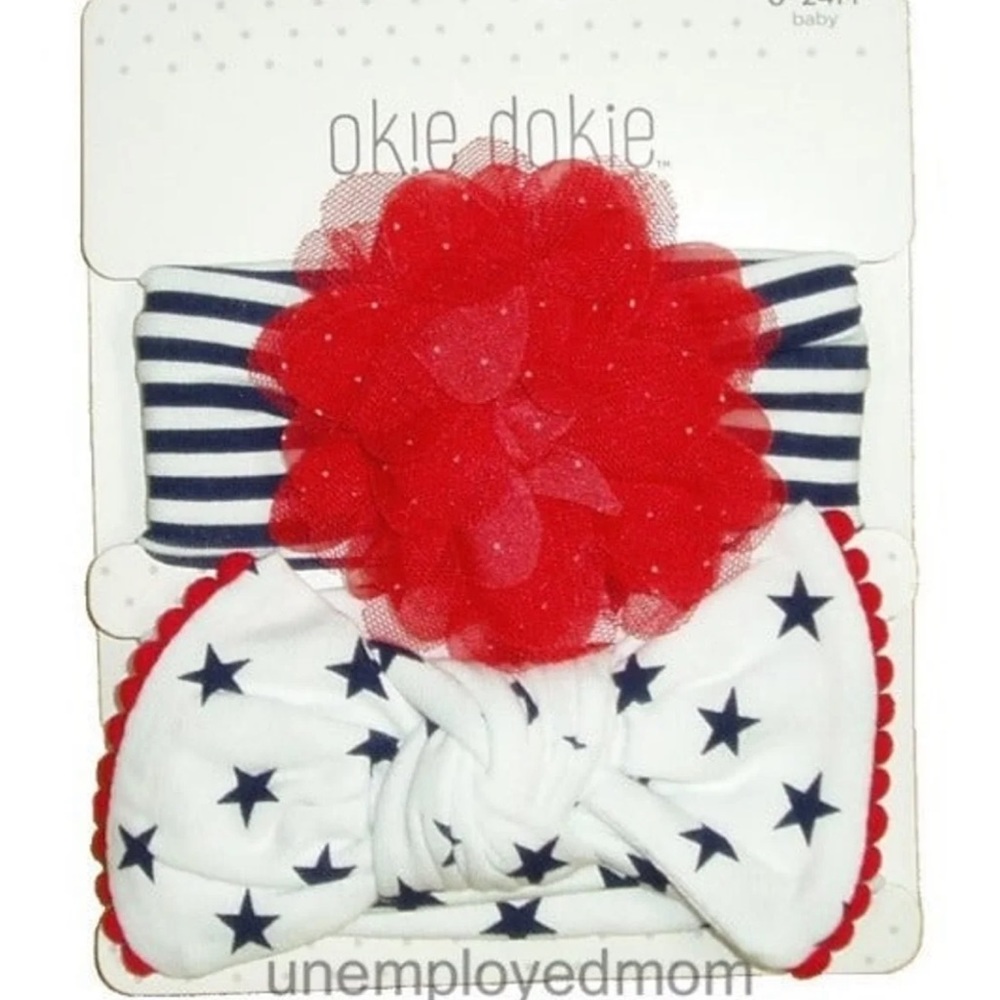 0-24M Baby Headband Stars Stripe Girls 4th July Patriotic Holiday Independence